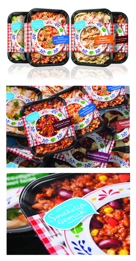 Retort Package Design, Ready To Eat Packaging Design, Ready To Eat Food Packaging, Ready Meal Packaging, Ready To Eat Packaging, Dutch Plates, Onion Gratin, Frozen Food Packaging, Eat Meals