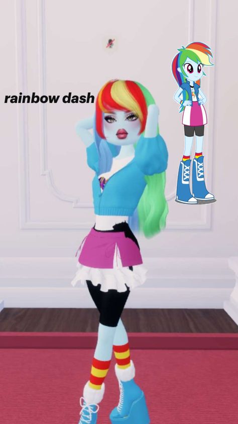 #dti Mlp Rainbow Dash, Rainbow Dash, Dress To Impress, Rainbow