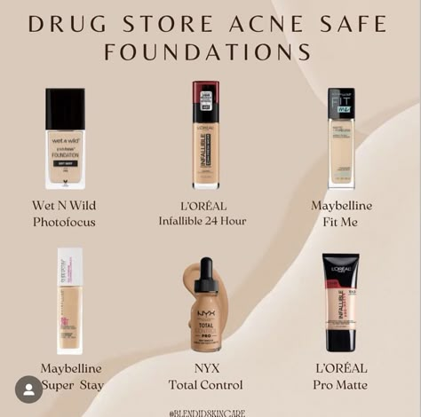 Acne Safe Makeup, Safe Makeup, Acne Makeup, Makeup Package, Makeup Artist Tips, Makeup Course, Makeup Help, Face Makeup Tips, Dior Makeup