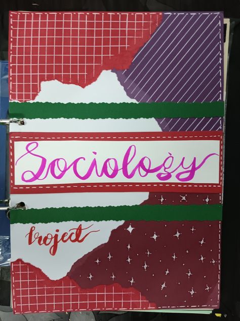 Sociology Project Cover Page, Cover Page Project, File Cover Ideas, Sociology Project, Project File Cover Ideas, Project File Cover, Cover Page Ideas, File Cover, Project Cover Page