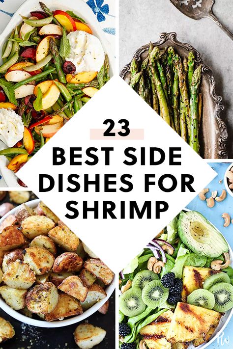 23 Side Dishes That Pair Perfectly with Shrimp #purewow #easy #recipe #lunch #fish #dinner #sidedish #food Side Salad With Fish, Best Sides For Seafood, What To Eat With Shrimp As A Side, Side Dishes To Go With Seafood, Seafood Dinner Side Dishes, Steamed Shrimp Sides, Sides Dishes For Shrimp, Side Dish For Shrimp Scampi, Butterfly Shrimp Sides