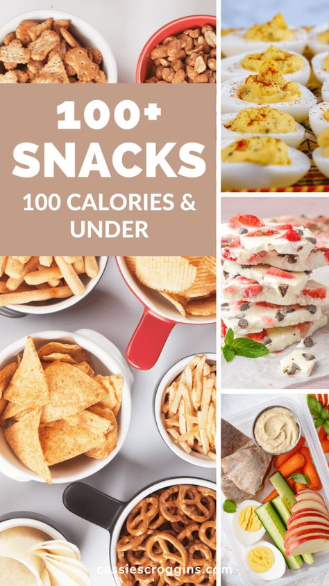 Get healthy and hit your fitness goals with this list of over 100 snacks that are 100 calories and under! If you want quick snacks, home-made snacks, or even store bought 100 calorie snacks this list has it all! After years of trying I finally lost 70 pounds by counting calories! Lose weight and get fit with these 100+ snacks under 100 calories! #fitness #healthyrecipes #cassiescroggins Healthy 100 Calorie Snacks, 100 Calorie Meals, Snacks Homemade, Healthy Low Calorie Snacks, Low Cal Snacks, Calorie Snacks, Snacks Under 100 Calories, Calorie Count, Snacks And Desserts