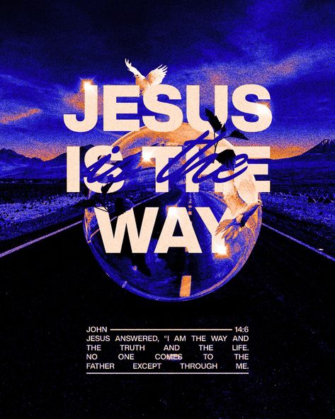 Jesus is the way 🔥 🔥 🔥 . . . . follow me @eibram.crtv 🖼️💖 . . the 7 slide is my fav 👌🏾😘 and the last slide show the quick process 🫶🔥 . . . #God #Jesus #art #grace #love #gospel #worship #easter #church #sundayservice #christianart #prochurchdesign #pcmchallenge #tooolkit #graphicdesign #graphicdesigner #design #churchmedia #typograph #jesus #bible #visualmediachurch #creativechurch #creative #crtvchurch #crtv #worshipandcreative #churchcreative Christian Poster Design, Jesus Is The Way, Church Branding, Christian Poster, Church Media Design, Christian Quotes Wallpaper, Christian Things, Christian Posters, Quotes Prayer