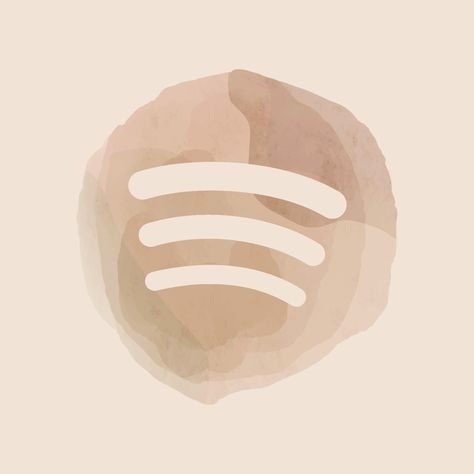 Spotify app icon with a watercolor graphic effect. 2 AUGUST 2021 - BANGKOK, THAILAND | free image by rawpixel.com / Ning Brown Music Icon, Notes Icons Aesthetic, App Icon Brown, Spotify App Icon, Music App Icon, Spotify Logo, Watercolor Circles, Watercolor Graphic, Watercolor Logo