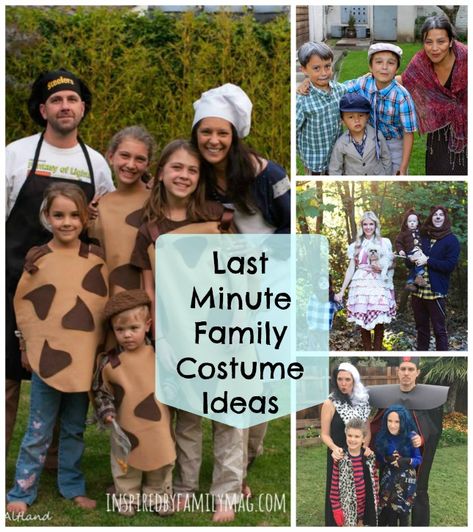 Last Minute DIY Family Halloween Costumes - love these ideas and many of them are no-sew!!! Easy Halloween Family Costumes, Easy Diy Family Costumes, Simple Family Costumes, Diy Family Costumes Halloween, Easy Family Costume Ideas, Simple Family Halloween Costumes, Last Minute Family Halloween Costumes, Easy Diy Family Halloween Costumes, Easy Family Costumes