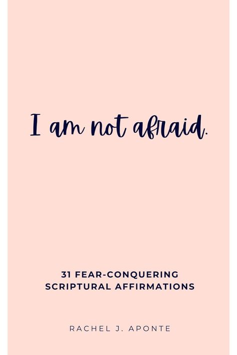 I Am Not Afraid: 31 Fear-Conquering Scriptural Affirmations Scriptural Affirmations, I Am Not Afraid, Not Afraid, Affirmations, Sports, Quotes, Free Shipping