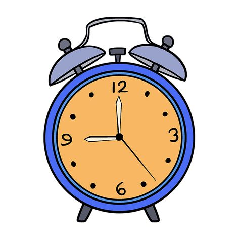 How to Draw Alarm Clock: Step 10 Alarm Clock Drawing, Alarm Clock Clipart, Drawing White Background, Ganpati Drawing, Clock Logo, Drawing With Color, Clock Illustration, Clock Drawing, Lion King Images