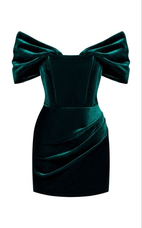 Velvet Dresses Outfit, Velvet Dress Short, Blue Velvet Dress, Racun Shopee, Green Velvet Dress, Looks Party, Corset Mini Dress, Classic Dress, Dress Outfit