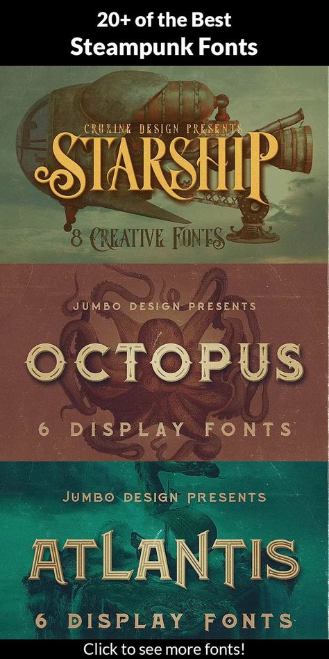 Steampunk Lettering Fonts, Steampunk Poster Design, Steampunk Logo Ideas, Steampunk Font Alphabet, Creative Typeface Design, Steampunk Logo Design, Steam Punk Graphic Design, Steampunk Graphic Design, Creative Fonts Design