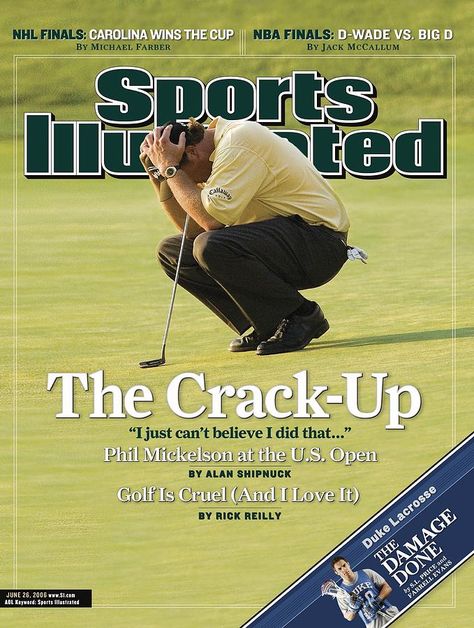 Book Cover Design Ideas, Cover Design Ideas, Sports Illustrated Cover, Sports Illustrated Covers, Golf Magazine, Phil Mickelson, Illustrated Magazine, Sports Books, Nba Finals