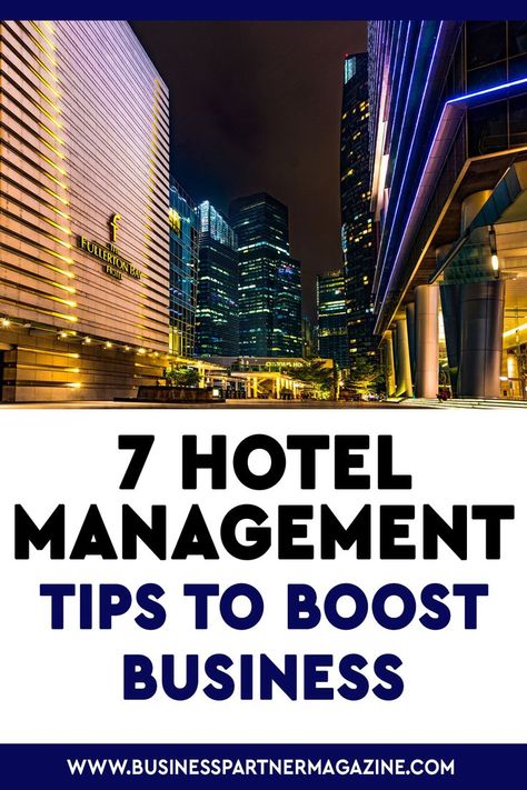 In this article, we will let you know seven hotel management tips, from upgrading your hotel management system to choosing the appropriate property management system (PMS) software to boost your business. #management #software Hotel Business Plan, Hotel Management Hospitality, Hotel General Manager, Airbnb Marketing, Resort Management, Hotel Manager, Hotel Housekeeping, Business Lessons, Boost Business