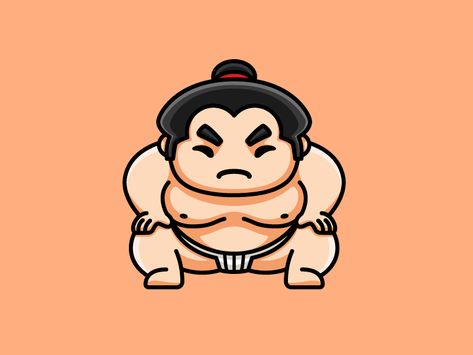 Sumo by Alfrey Davilla | vaneltia on Dribbble Sumo Wrestler Art, Sumo Illustration, Sumo Art, Alfrey Davilla, Minimal Tshirt, Geometric Character, Sumo Wrestler, Character Mascot, Calories Burned