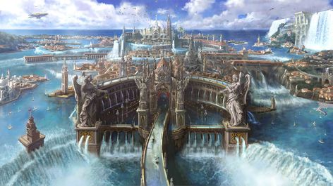 The Environments of Final Fantasy XV Final Fantasy Xv Wallpapers, 다크 판타지, Fantasy City, Fantasy Castle, Fantasy Setting, Fantasy Places, Final Fantasy Xv, Futuristic City, Art Et Illustration