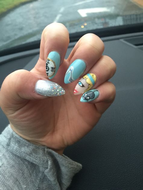 Nails Cinderella, Cinderella Nails, Disney Nails, Disney World Trip, Disneyland, Cinderella, Egypt, Scotland, Nail Art