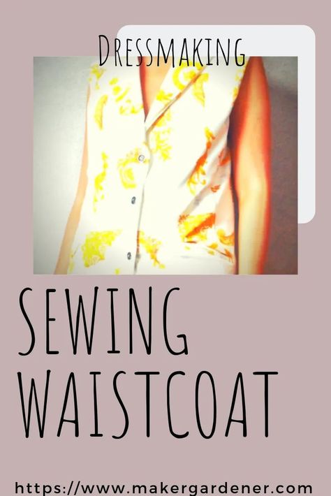 tips and tricks on how to sew a fully lined waistcoat. Blind Hem, Burda Patterns, How To Make Clothes, Sew In, Sewing Projects For Beginners, Sewing Tips, How To Sew, Sewing Techniques, Put Together