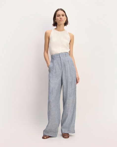 Search - Everlane High Waisted Pants Outfit Casual, Grey Linen Pants Outfit, High Waisted Pants Outfit, Linen Pants Outfit, Wide Leg Pants Outfit, Drape Pants, Pants Outfit Casual, Cropped Linen Pants, Wide Leg Linen Pants