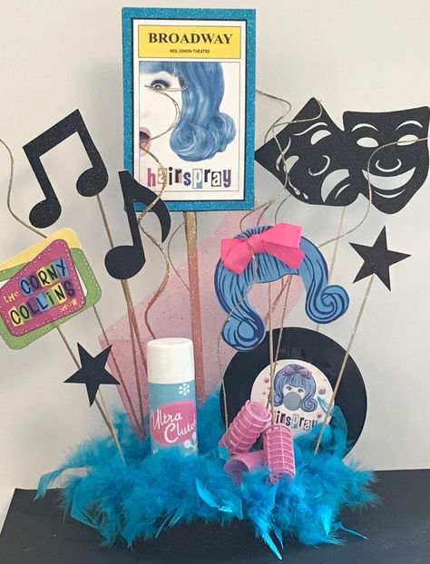 Broadway Musicals Party, Hairspray Musical, Broadway Theme, Theatre Party, Broadway Party, Musical Theater Gifts, Centerpiece Party, Musical Theatre Broadway, Theatre Gifts