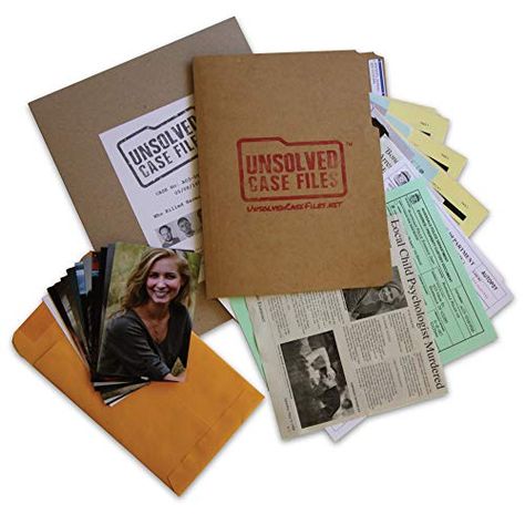 UNSOLVED CASE FILES: Cold Case Murder Mystery Game: Who M... https://smile.amazon.com/dp/B07MPCMXGR/ref=cm_sw_r_pi_dp_U_x_t2RFCbVNEKNFZ Unsolved Case Files, Mystery Board Games, Detective Game, Games To Play With Kids, Detective Aesthetic, Cold Cases, Case File, Mystery Games, Cold Case