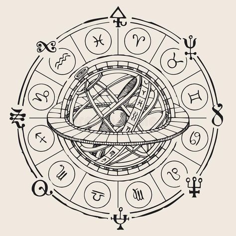 Libra Drawing, Egyptian Crafts, Zodiac Circle, Aquarius Symbol, Zodiac Sign Designs, Alchemy Art, Circle Tattoos, Circle Drawing, Zodiac Tattoos