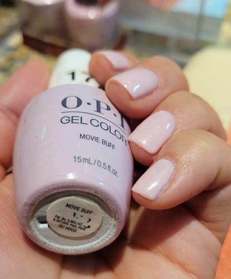 Opi Gel Light Pink, Best Opi Gel Colors, White Pink Nails, Opi Gel Nail Colors, Gel Nail Colours, Pink Nails Opi, Opi Gel Nail Polish, Pretty Nail Ideas, Pale Pink Nails