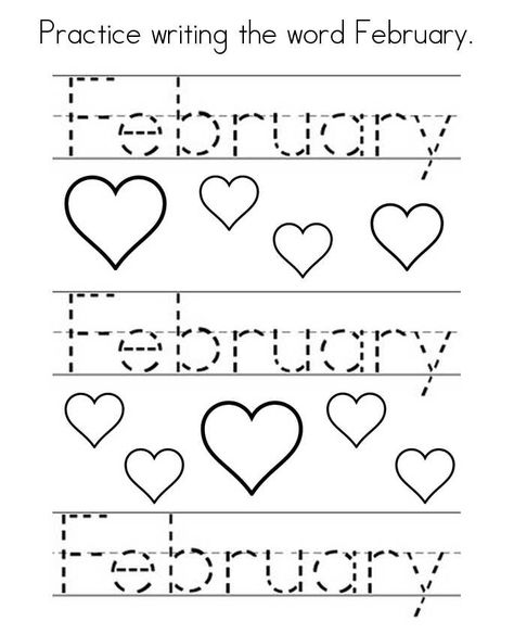 February Worksheets - Printable February Coloring Pages February Preschool Worksheets, February Coloring Pages, February Worksheets, February Preschool, Homeschool Adventures, Valentines Writing, Valentine Worksheets, Developmental Activities, Kindergarten February