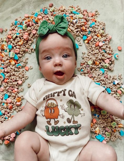 January Baby Pictures Ideas, January 5 Month Baby Pictures, May Baby Pictures, Baby January Photo Ideas, Baby St Pattys Day Pictures, Easter Baby Photoshoot Ideas, January Baby Photoshoot, January Photoshoot Ideas Baby, St Patricks Photoshoot Baby