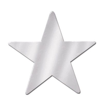 The Party Aisle Jumbo Foil Star Cutout (Set of 24) Color: Silver, Size: 12" H x 12" W Silver Party Decorations, Hanging Stars, Silver Party, Event Stand, Red Rope, Star Party, Star Decorations, Silver Prices, Colour Star