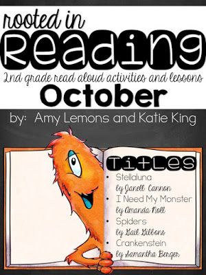 Rooted in Reading! Amy Lemons (w/Katie King). Grades 2-3 Language Arts. $ TPT I own it. Reading Second Grade, October Read Alouds, Halloween Literacy Activities, Rooted In Reading, Fall Reading Comprehension, Nonfiction Activities, Amy Lemons, October School, Kevin Henkes