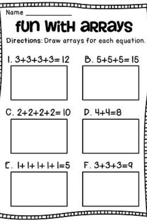 Are you looking for free Repeated Addition Array Worksheets for free? We are providing free Repeated Addition Array Worksheets for free to support parenting in this pand Math Shapesmic! #RepeatedAdditionArrayWorksheets #AdditionArrayWorksheetsRepeated #RepeatedAdditionWorksheet #AdditionArrayWorksheets #Repeated #Addition #Array #Worksheets #WorksheetSchools Arrays 2nd Grade Repeated Addition, Array Math, Repeated Addition Worksheets, Array Worksheets, Addition Fact Fluency, Phonics Reading Passages, Math Fact Worksheets, Math Practice Worksheets, Repeated Addition