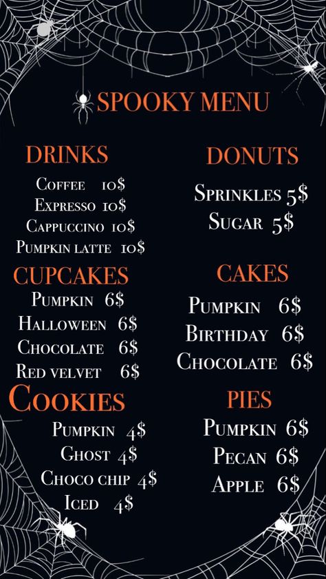 #bloxburg #halloween #menu Decal code 15025779385. #decalsforbloxburg Halloween Menu Bloxburg, Halloween Menu Decals Bloxburg, Bloxburg Halloween Cafe Menu Codes, Bloxburg Halloween Menu Codes, Bloxburg Fall Cafe Decals, Bloxburg Halloween Cafe Decals, Bloxburg Restaurant Menu Decals, Halloween Cafe Bloxburg, Cafe Menu Bloxburg