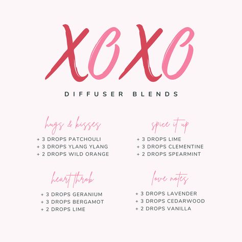 Crafting a Valentine's Day oasis with the magic of doTERRA essential oils! 💕✨ Indulge in these heavenly diffuser blends for a romantic and relaxing atmosphere. Here are the XOXO diffuser blends!💕 Tag a loved one to see this post! February Diffuser Blends Doterra, Essential Oils For Valentines Day, Valentine’s Day Essential Oil Blends, February Diffuser Blends Young Living, Valentines Day Essential Oil Blends, Rosewood Diffuser Blends, Romantic Essential Oil Blends, Love Essential Oil Blend, Valentine Diffuser Blends