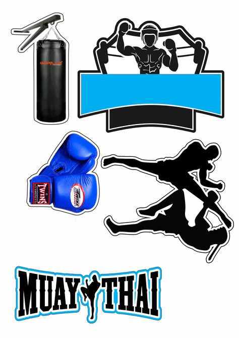 Topo de bolo Muay Thai Boxe Thai, Cakes For Men, Cookie Designs, Muay Thai, Kickboxing, Martial Arts, Clip Art, Pasta