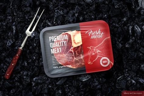 Steak Package, Sausages Packaging, Burger Packaging, Meat Packaging, Frozen Food Packaging, Glass Shelves Decor, Meat Trays, Package Mockup, Meat Packing