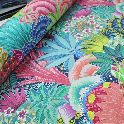 Bright Tropical Furnishing Cotton - Kolkata - Fabrics Galore Cath Kidston Christmas, Orla Kiely Fabric, Childrens Curtains, Upholstery Fabric Online, Tropical Fabric Prints, Furnishing Fabric, 3d Fabric, Tropical Fabric, Sale Home