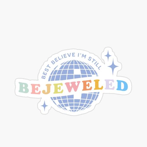 2024 Stickers Aesthetic, Ts Sticker, Eras Tour Stickers, Midnights Bejeweled, Bejeweled Taylor Swift, Swiftie Sticker, Eras Tour Speak Now, Taylor Swift Stickers, Redbubble Stickers