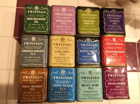 Set of 12 Vintage Twinings Tea Tins | eBay Vegetarian Party Food, Shop Business Ideas, Cottagecore Life, Twinings Tea, Irish Breakfast, Assam Tea, Tea Storage, Tea Brands, Tea Bar