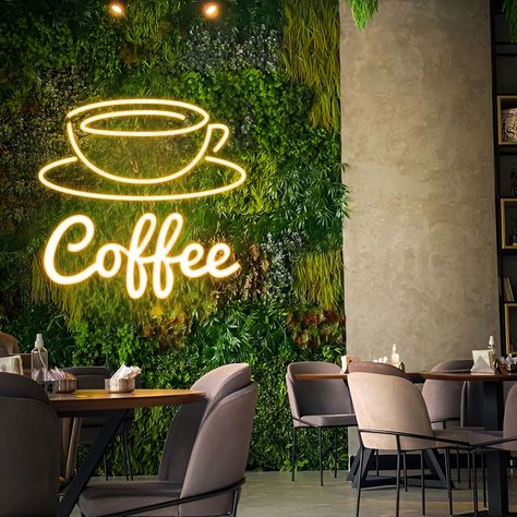 Brighten up your café, kitchen, or workspace with the vibrant Brew & Glow Coffee Neon Sign in a stunning Lemon Yellow. This eye-catching neon sign adds a stylish, welcoming vibe to any space, making it the perfect feature to enhance your decor.Crafted with high-quality materials and energy-efficient LED technology, this neon sign provides a brilliant yet cozy glow. The sleek design of a coffee cup and script Coffee text makes it ideal for any coffee lover s nook or business setting.Prefer a different vibe? You can customize the neon color to match your personal style or theme, ensuring that your space truly reflects your personality.Add a touch of warmth and charm to your surroundings with the Brew & Glow Coffee Neon Sign, and let your love for coffee shine bright! Dark Academia Coffee, Café Kitchen, Coffee Neon Sign, Coffee Text, Coffee Neon, Neon Beer Signs, Neon Open Sign, Cool Neon Signs, Cosy Cafe