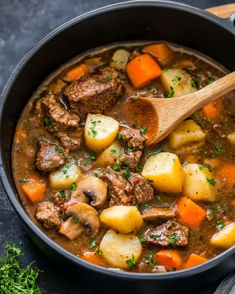 Witch’s Cauldron Beef Stew Viking Stew, Spooky Halloween Dinner, Beef Stew Stove Top, Beef Stew Meat Recipes, Meat Stew, Witchs Cauldron, Stew Meat Recipes, Flavorful Vegetables, Beef Stew Meat