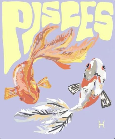 Pisces Aesthetic Art, Pisces Aura, Pisces Zodiac Art, Pisces Poster, Zodia Pești, The Water Signs, Pisces Art, Collage Mural, Astrology Pisces