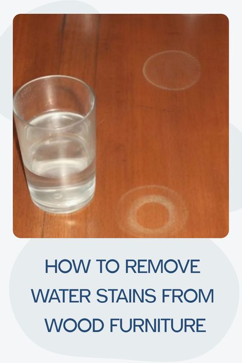 Remove Water Stains From Wood, Water Stain On Wood, Wood Furniture Cleaner, Remove Water Stains, Cleaning Painted Walls, Wood Repair, Furniture Cleaner, Glass Cooktop, Cool Wood Projects