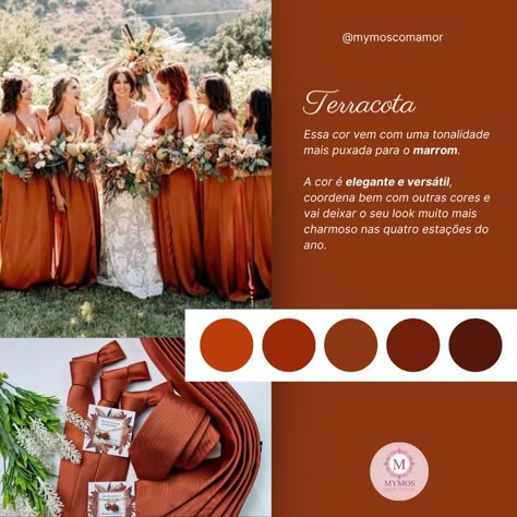 Brides Mate Dress, Nikah Decor, Orange Wedding Colors, Fall Wedding Bridesmaids, Rustic Bridesmaids, Fall Wedding Color Schemes, Bush Wedding, Wedding Color Combinations, Boho Wedding Cake