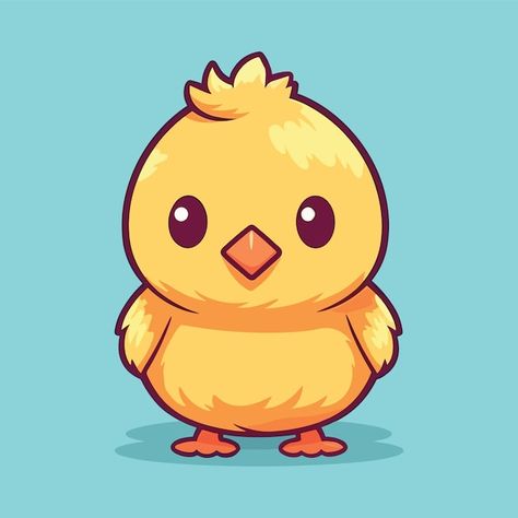 Chick Illustration, Animal Doodles, Flat Vector Illustration, Cute Chickens, Flat Vector, Farm Animal, Business For Kids, Cartoon Character, Farm Animals