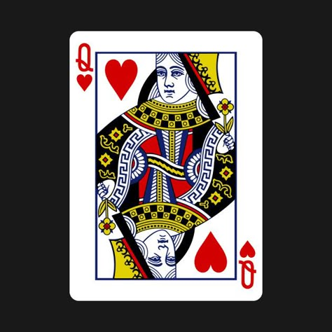 Check out this awesome 'Queen+of+Hearts+Playing+Card' design on @TeePublic! Poker Card Design, Alice In Borderland Wallpaper, Alice Queen Of Hearts, Card Deck Design, Nudie Suit, Queen Of Hearts Tattoo, Queen Of Hearts Card, Queen Of Diamonds, Hearts Playing Cards