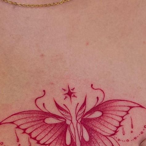 Kelly Chen 🌷 on Instagram: "Red moth for Siddhi ❣️" Red Moth Tattoo, Red Ink Moth Tattoo, Chinese Moon Moth Tattoo, Red Moth Aesthetic, Red Tattoos For Women, Rosy Maple Moth Tattoo Black And White, Red Moth, Girly Moth Tattoo, Kelly Chen