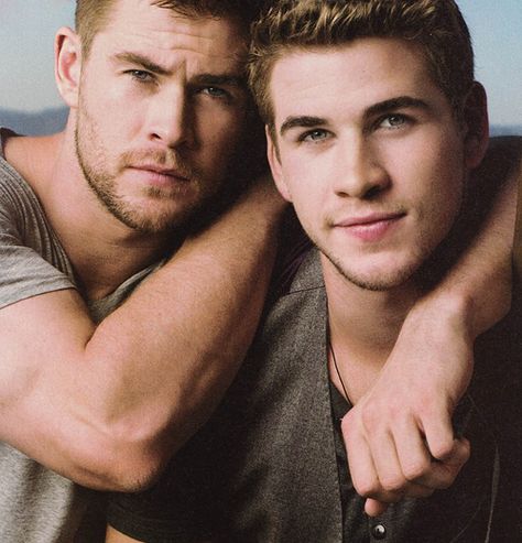 The Hemsworth Brothers... Australia, you did good! And yes, as an Aussie girl, I'm a little biased. Hemsworth Brothers, Chris Hemsworth Thor, Logan Lerman, Liam Hemsworth, Jake Gyllenhaal, Harrison Ford, Christian Bale, Christian Grey, Michael Fassbender