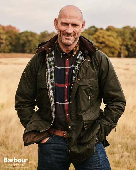 Barbour Bedale Outfit, Barbour Style Men, Barbour Outfit, Cholthing Style, Barbour Jacket Mens, Lawrence Dallaglio, Barbour Bedale, English Rugby, Mens Outdoor Fashion