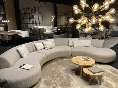 Curved Sofa Living Room Layout, Zurich Apartment, U Sofa, Curved Sofa Living Room, Circle Sofa, Organic Sofa, Sofa Fabric Upholstery, Latest Sofa Designs, Beige Living Rooms