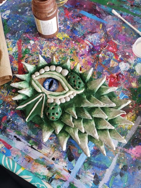 Dragon Eye Ceramic, Dragon Eye Clay Art, Clay Dragon Eye, Eye Clay, Dragon Eye Drawing, Dragons Eye, Class 2023, St Georges Day, Dragon Eyes