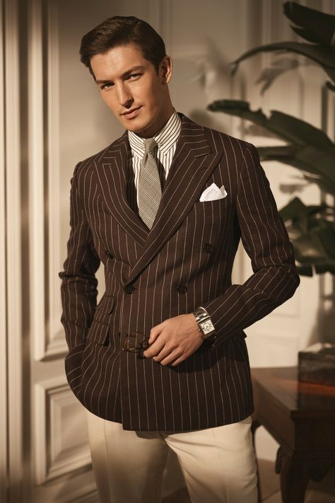 Ralph Lauren Tailored Suits For Semi-formal Occasions, Ralph Lauren Semi-formal Elegant Suits, Semi-formal Fitted Ralph Lauren Suits, Ralph Lauren Notch Lapel Suits For Semi-formal, Luxury Ralph Lauren Semi-formal Suits, Prom Men, Stylish Mens Suits, Classy Suits, Look Formal