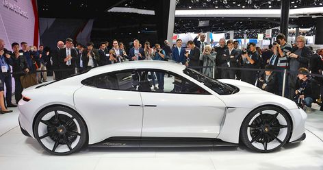 Porsche's electric Mission E will pack up to 670 horsepower  ||  Porsche's Mission E will start at around $75,000 and pack up to 670 horsepower.  #unlocking #phone #iphone #software #app #mobile #cellphone #dell #dellinspiron #delllatitude https://www.engadget.com/2017/12/29/porsche-mission-e-ev-three-versions/?utm_campaign=crowdfire&utm_content=crowdfire&utm_medium=social&utm_source=pinterest Porsche Electric, Porsche Mission E, Mercedes C300, Mission E, Car Magazine, Sports Sedan, Tesla Model S, Nissan Gt-r, Top Cars